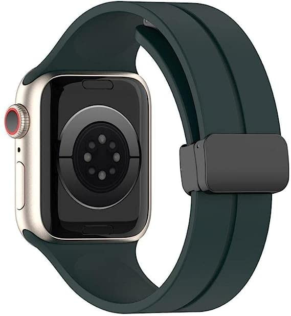 خرید بند سیلیکونی سبز تیره اپل واچ