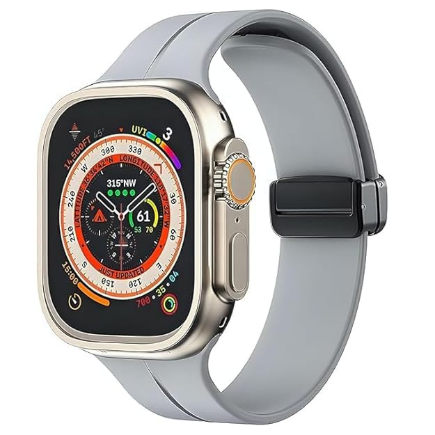 خرید بند سیلیکونی طوسی اپل واچ