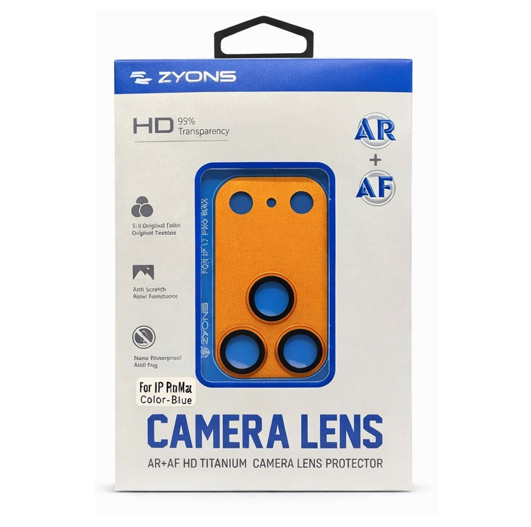 خرید محافظ لنز یک تکه فلزی آیفون 17 پرو برند Zyons