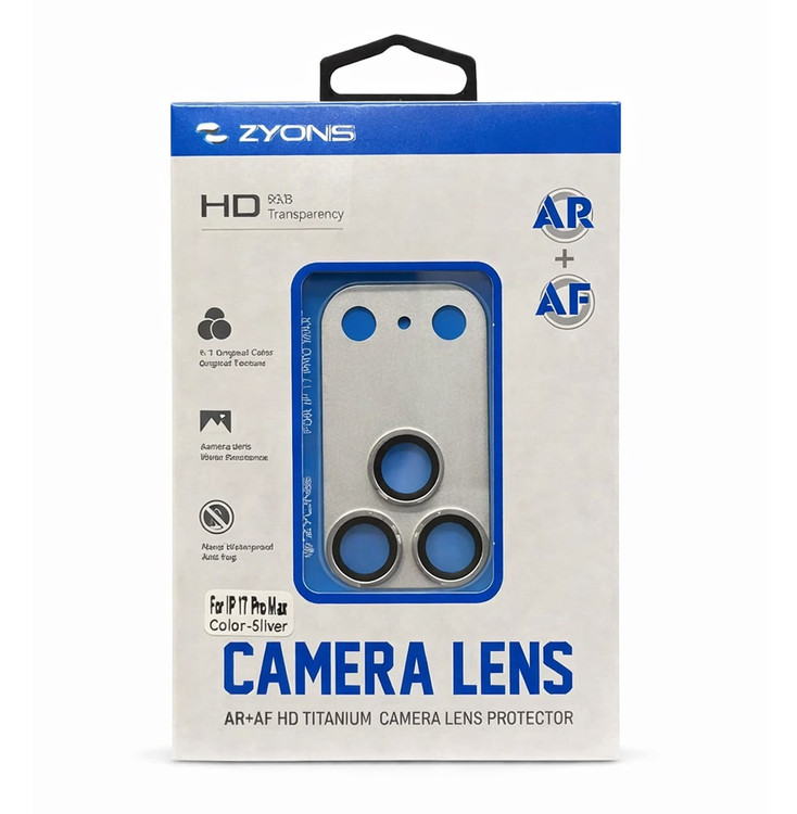 خرید محافظ لنز یک تکه فلزی آیفون 17 پرو مکس برند Zyons