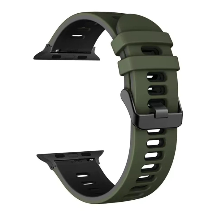 خرید بند سیلیکونی زیتونی اپل واچ