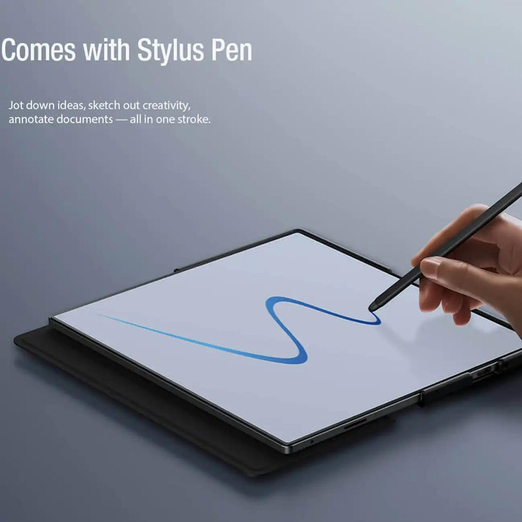 قاب نیلکین اورجینال مناسب گوشی سامسونگ Galaxy Zfold 7 مدل Qin Pro Leather به همراه قلم