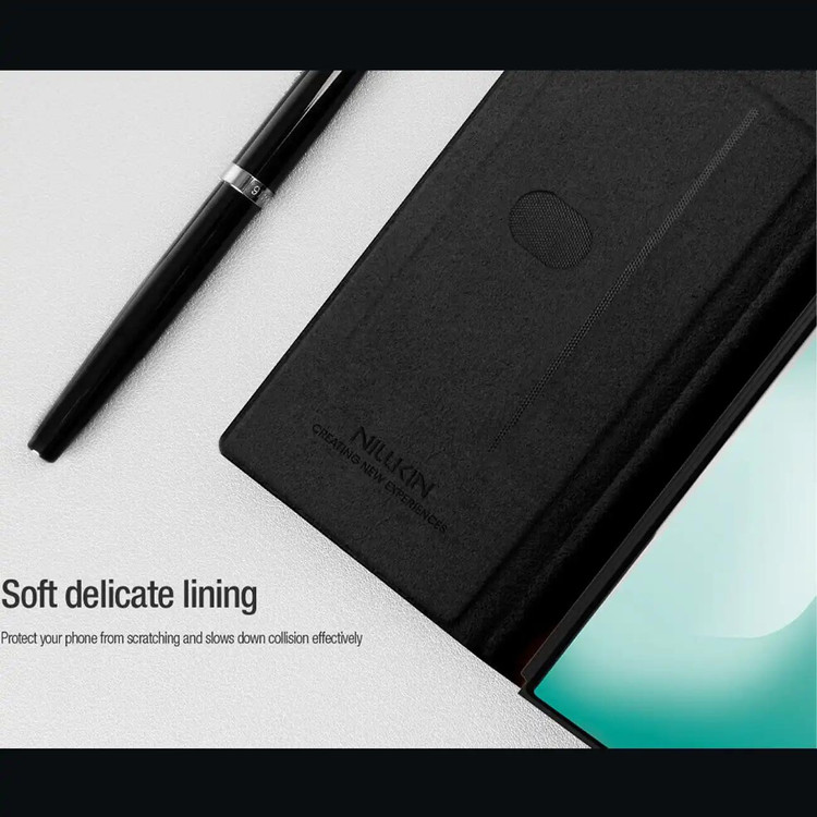 قاب نیلکین اورجینال مناسب گوشی سامسونگ Galaxy Zfold 7 مدل Qin Pro Leather به همراه قلم