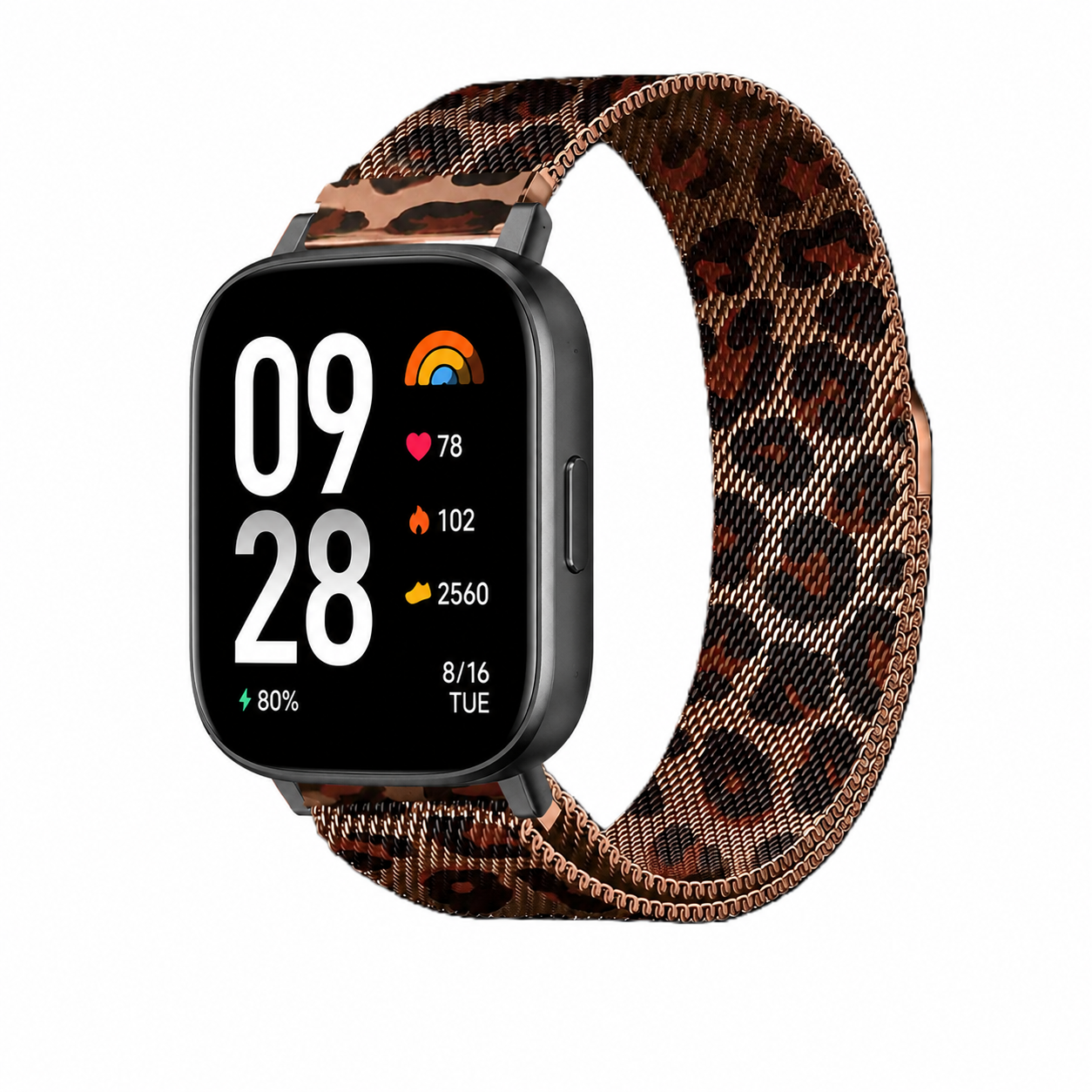 خرید بند میلانس پلنگی ساعت هوشمند شیائومی Redmi Watch 5 Active / Watch 5 Lite