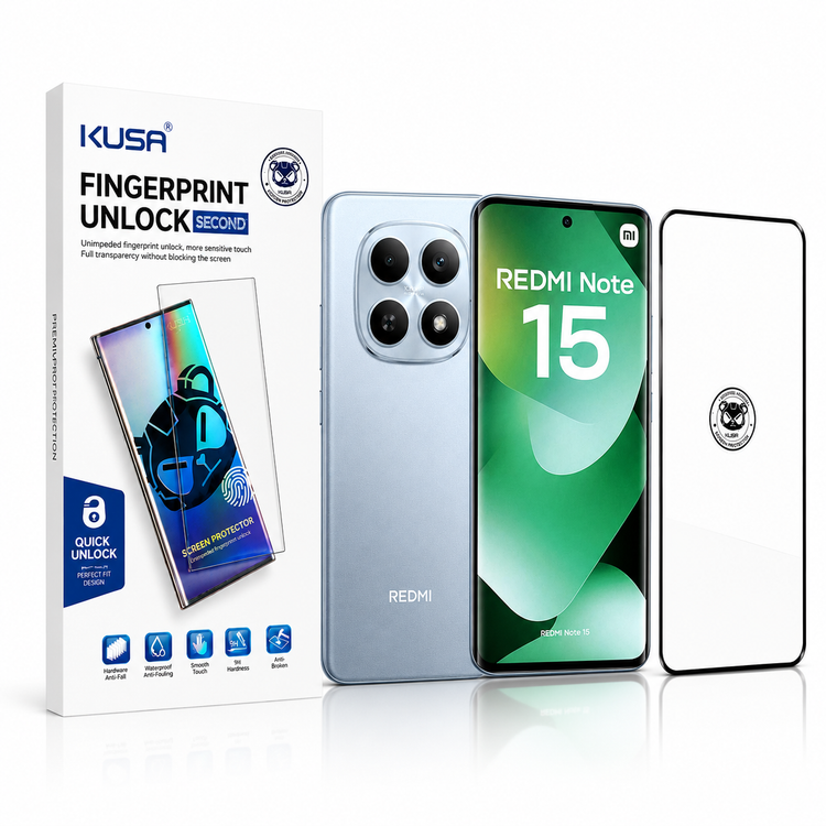 خرید گلس فول چسب کوزا KUSA شیائومی Redmi Note 15