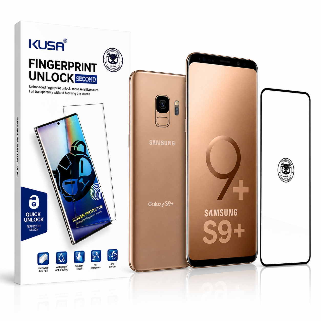 خرید گلس محافظ صفحه نمایش سامسونگ Galaxy S9 Plus برند KUSA